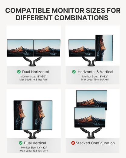 حامل شاشة مزدوجة 