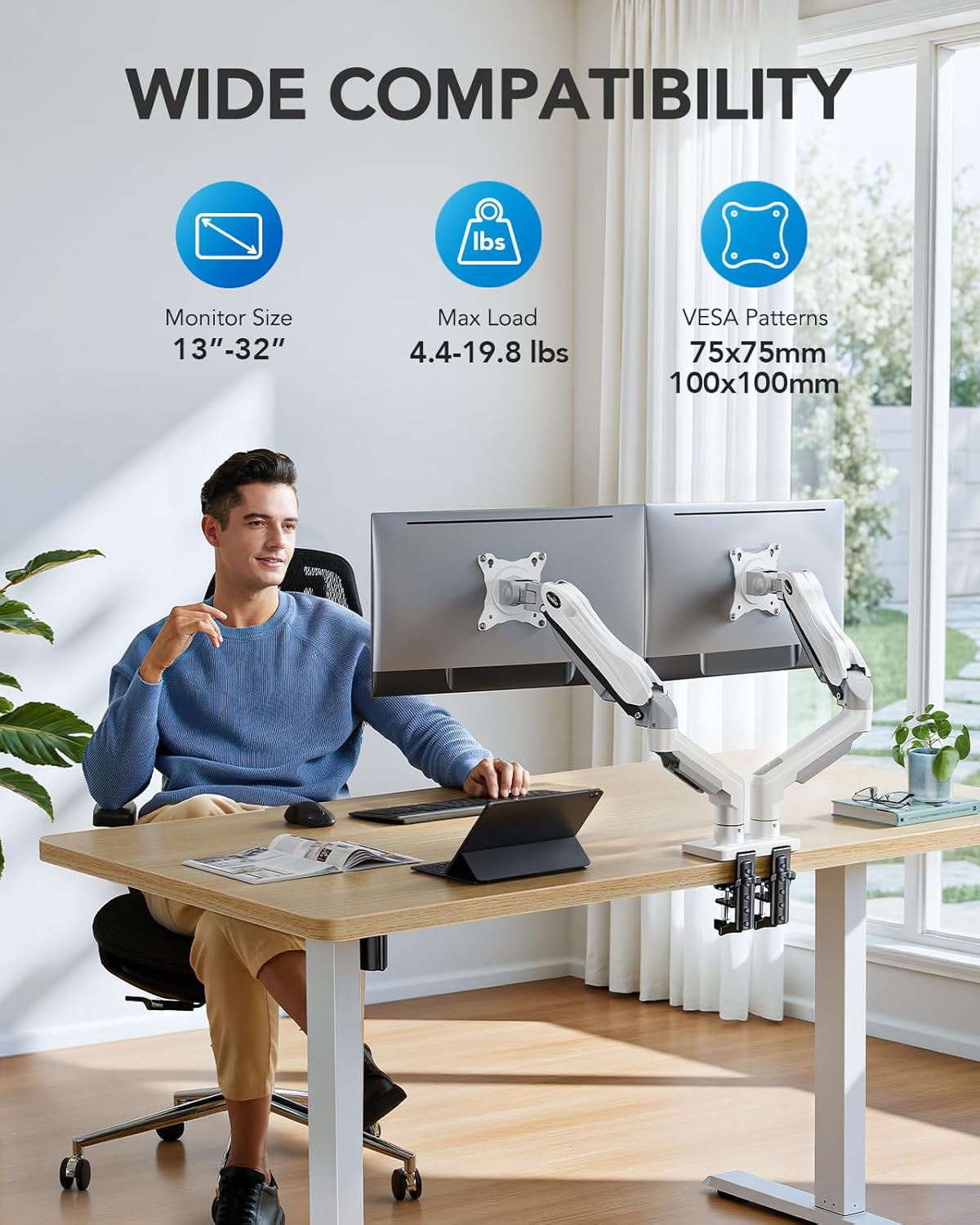 حامل شاشة مزدوجة 