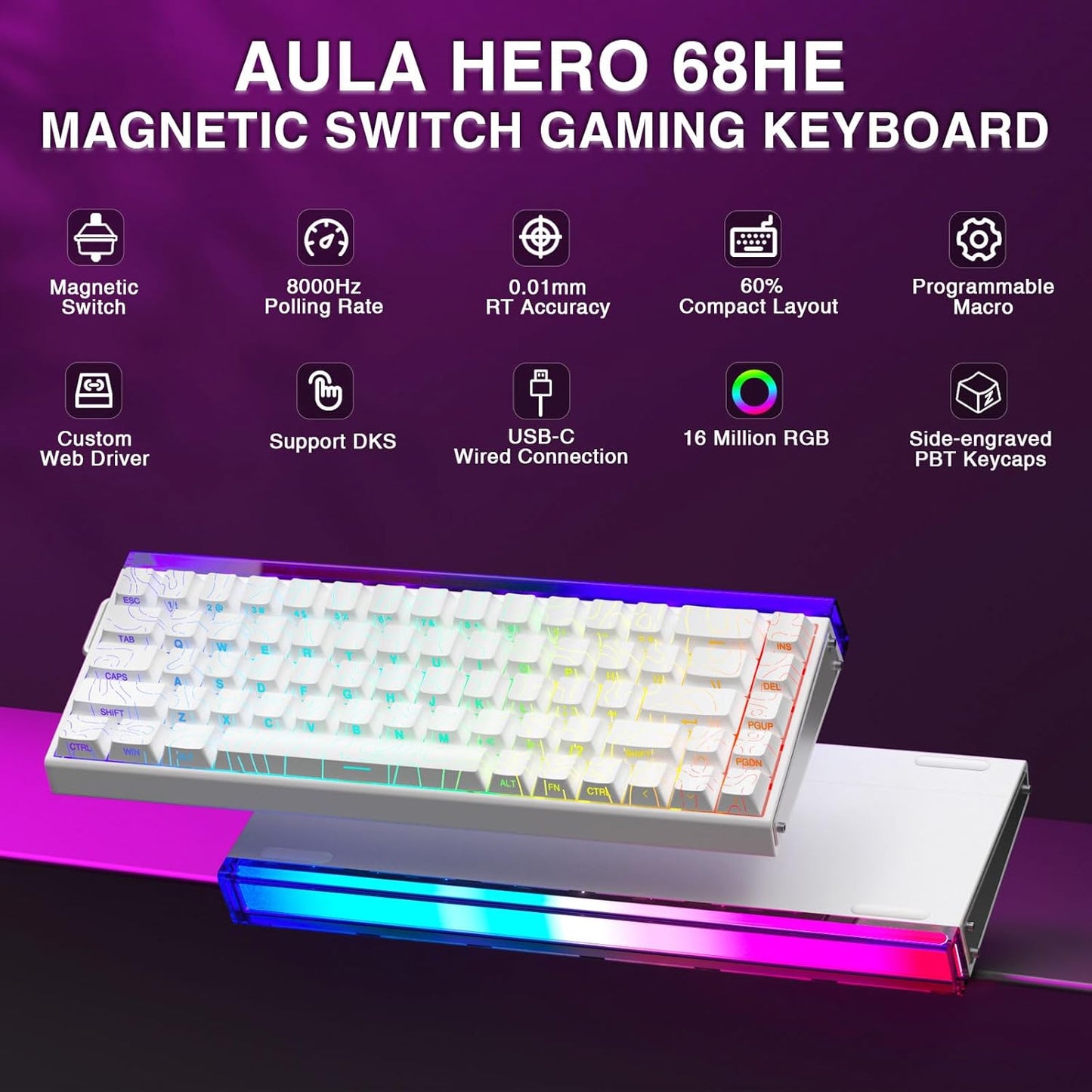 AULA HERO 68 Magnetic Switch Keyboard