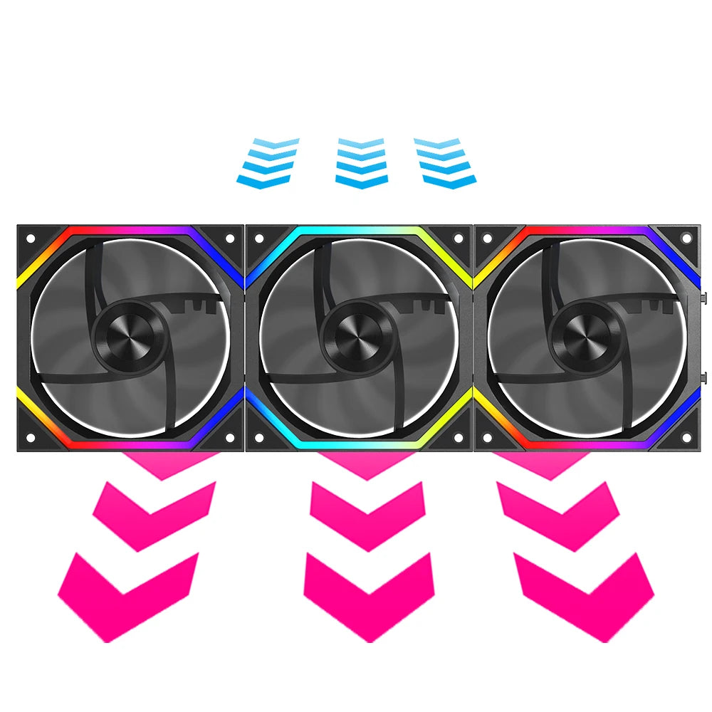 Jungle Leopard Galaxy Prism XH PC Case Fan 120mm ARGB infinity Mirror-Cooling Fan(3 Pack)