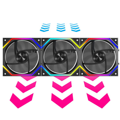 Jungle Leopard Galaxy Prism XH PC Case Fan 120mm ARGB infinity Mirror-Cooling Fan(3 Pack)