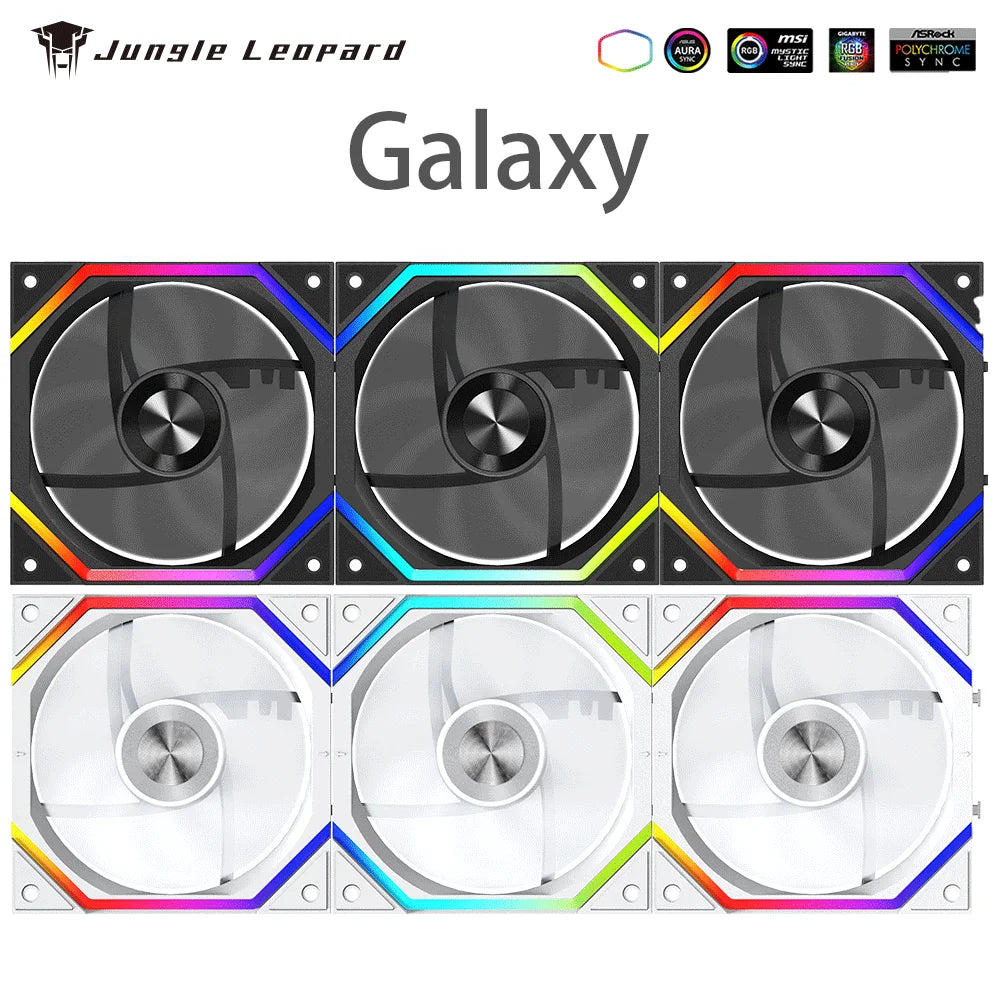 Jungle Leopard Galaxy Prism XH PC Case Fan 120mm ARGB infinity Mirror-Cooling Fan(3 Pack)