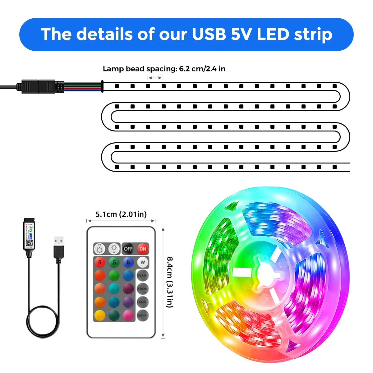 شرائط إضاءة LED RGB 