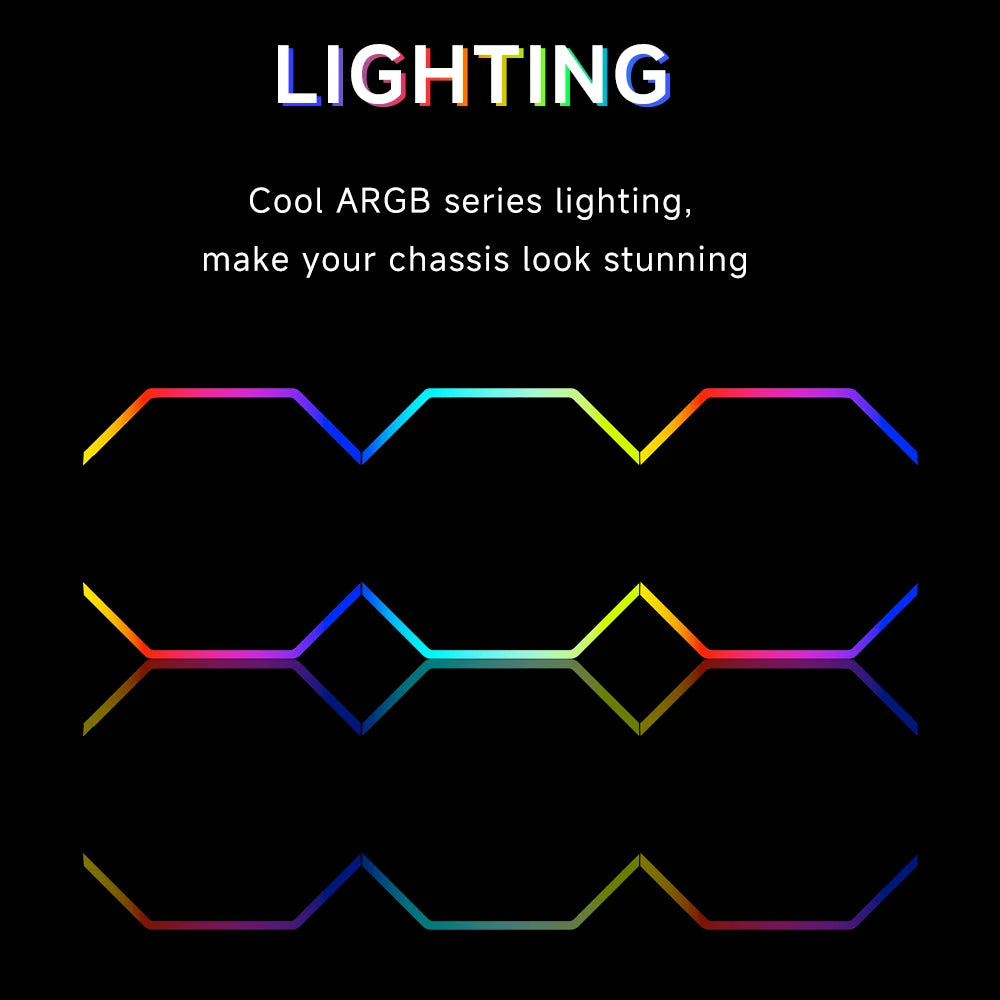 Jungle Leopard Galaxy Prism XH PC Case Fan 120mm ARGB infinity Mirror-Cooling Fan(3 Pack)