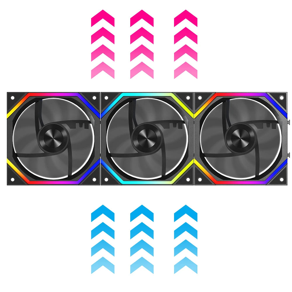 Jungle Leopard Galaxy Prism XH PC Case Fan 120mm ARGB infinity Mirror-Cooling Fan(3 Pack)