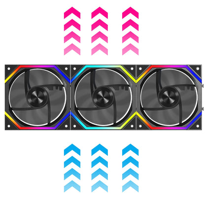 Jungle Leopard Galaxy Prism XH PC Case Fan 120mm ARGB infinity Mirror-Cooling Fan(3 Pack)