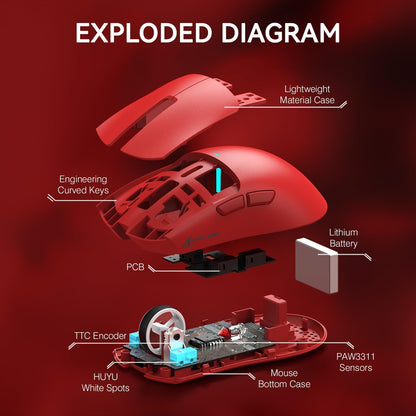 עכבר גיימינג אלחוטי Attack Shark X11