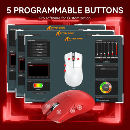 עכבר גיימינג אלחוטי Attack Shark X11