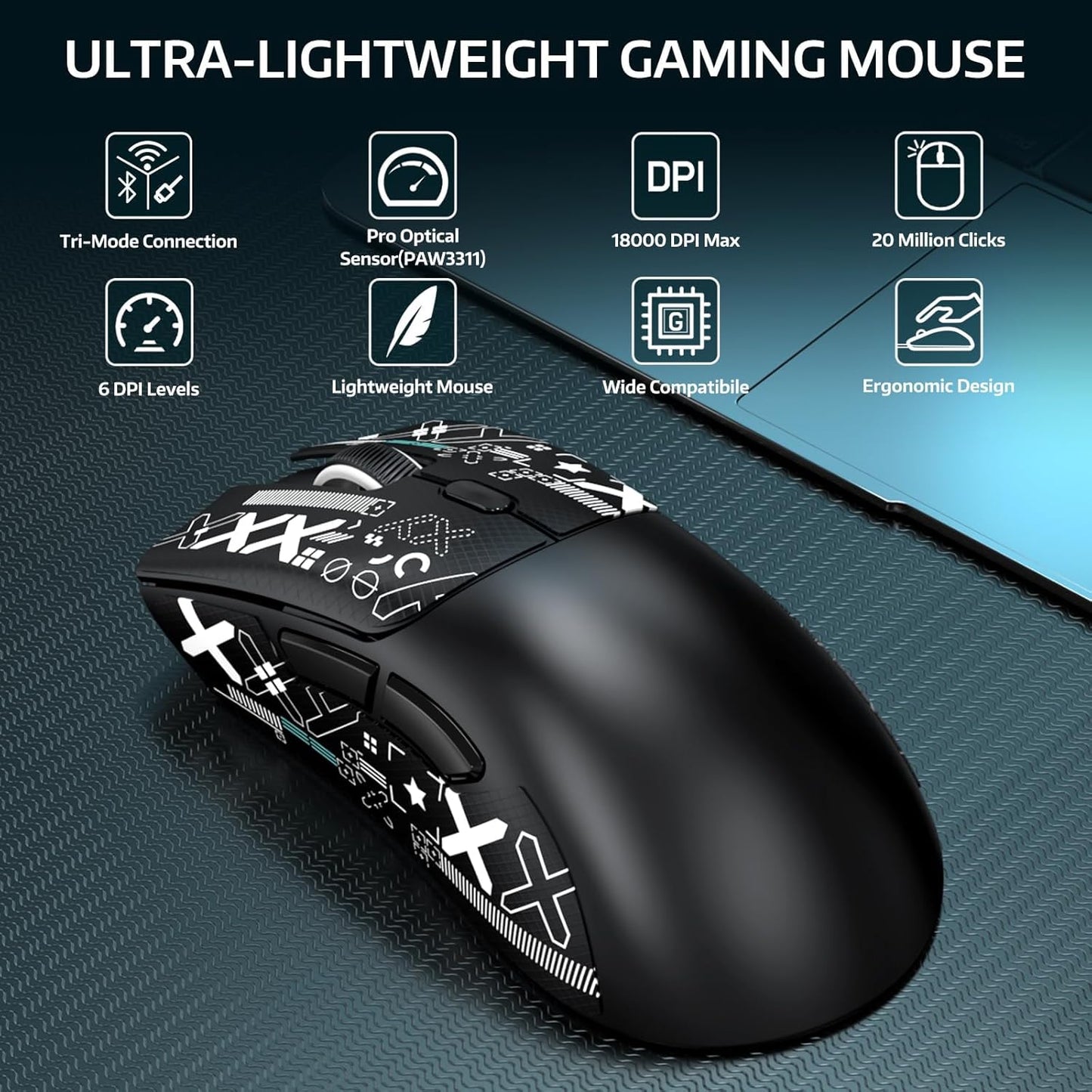 ATTACK SHARK R1 Wireless Gaming Mouse