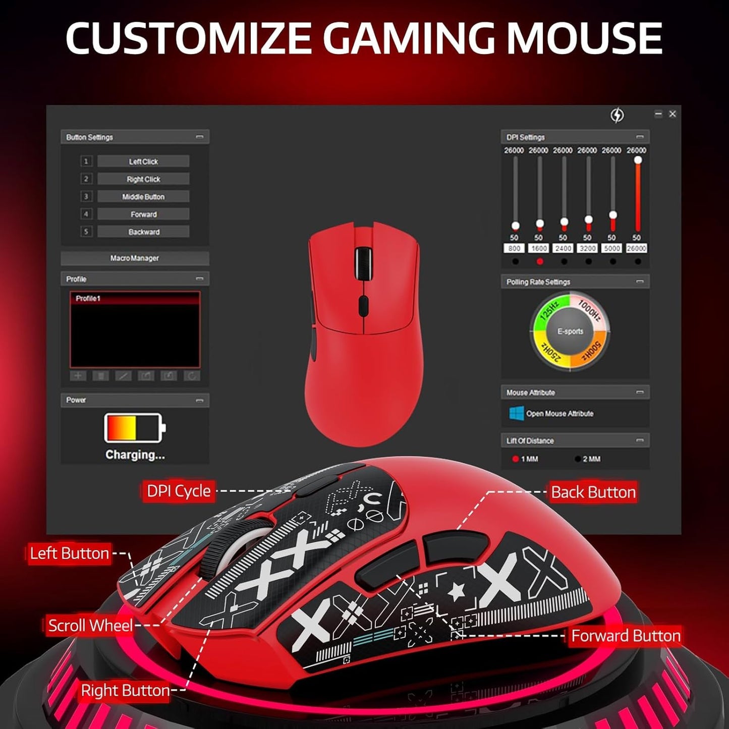ATTACK SHARK R1 Wireless Gaming Mouse