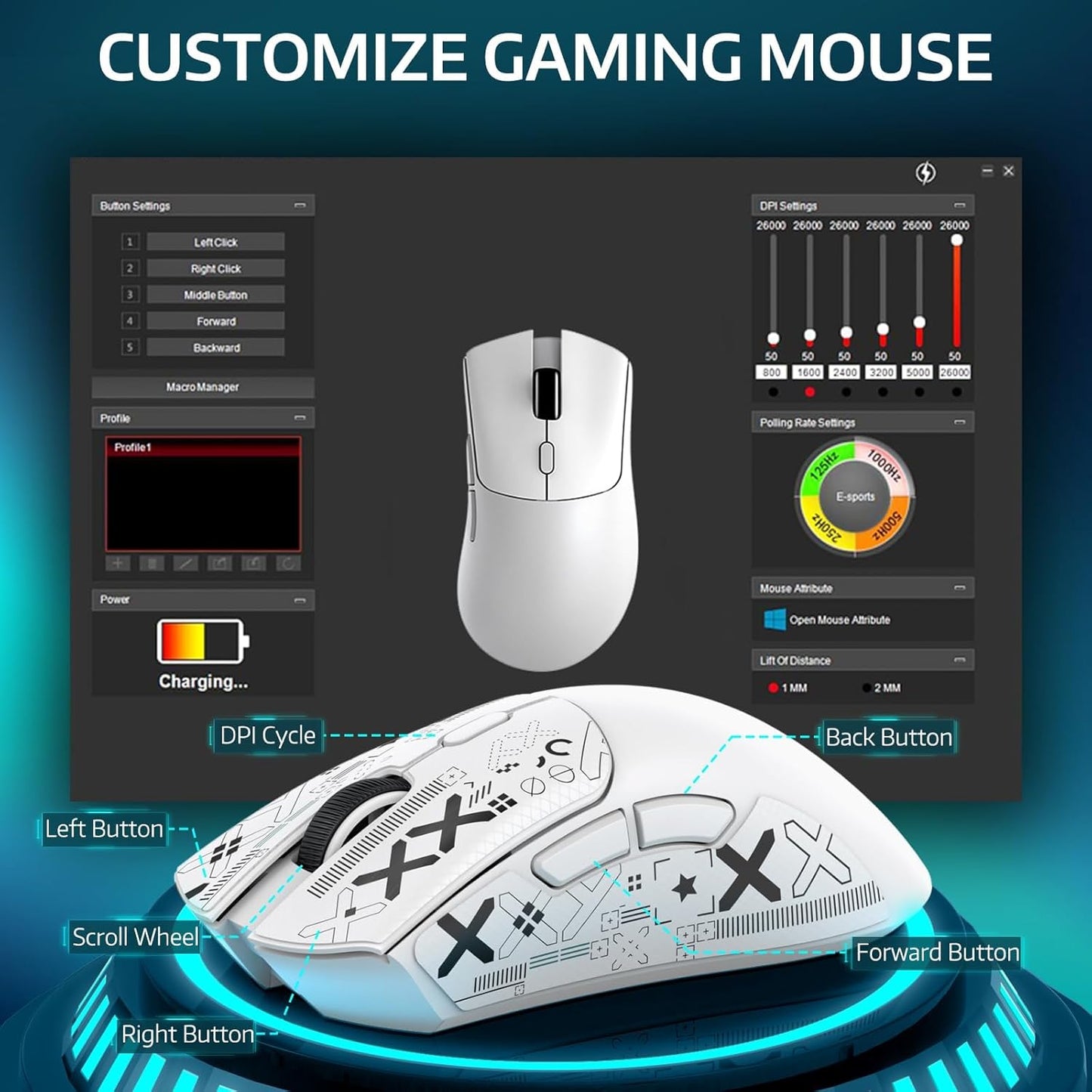ATTACK SHARK R1 Wireless Gaming Mouse