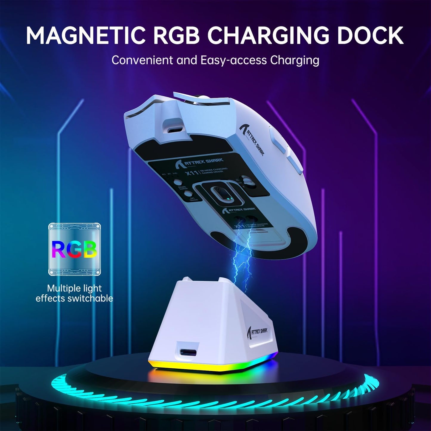 עכבר גיימינג אלחוטי Attack Shark X11